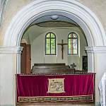Červené Pečky - kostel Narození Panny Marie, oratoř Hrubých z Gelenj (2022)