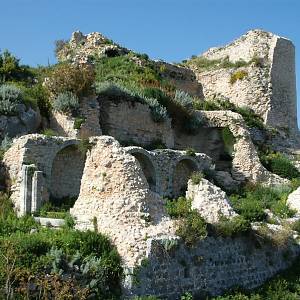 Saladinův hrad (Château de Saône) - byzantská část horního hradu