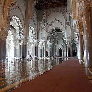 Interiér mešity Hassana II.